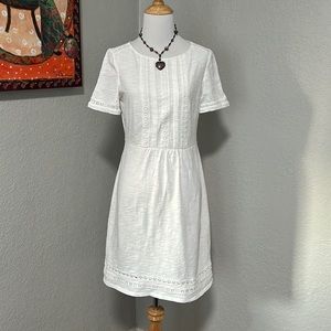 Boden white cotton dress size US4R in EUC
